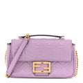 Nappa FF Embossed Small Midi Chain Baguette Violetta