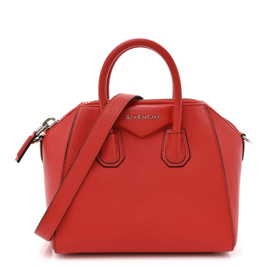 Sugar Goatskin Mini Antigona Pop Red