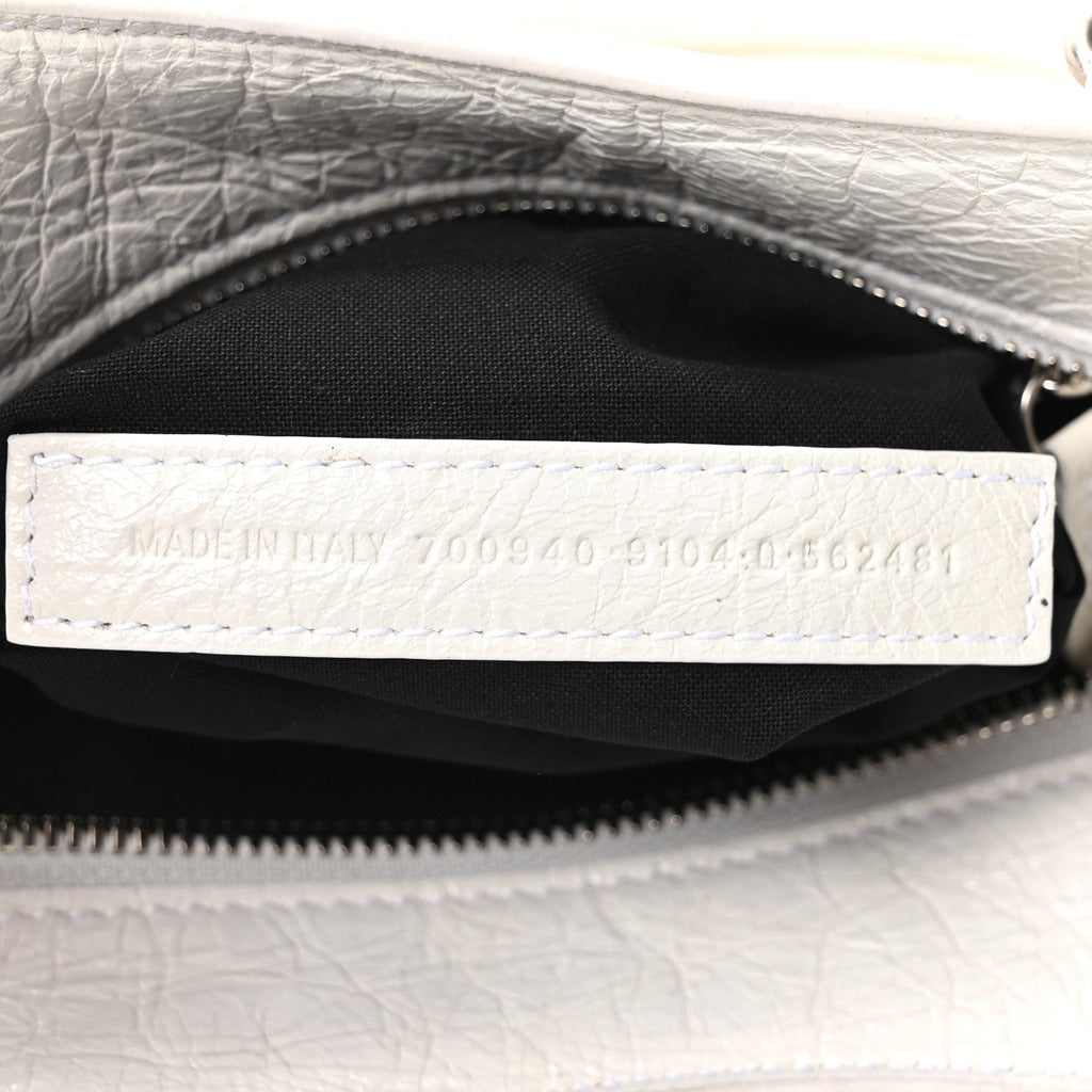 Agneau Arena Neo Cagole Handbag XS Optic White