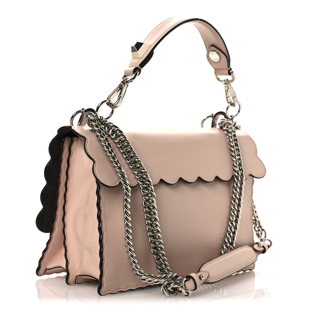Vitello Liberty Scalloped Studded Kan I Shoulder Bag Camelia