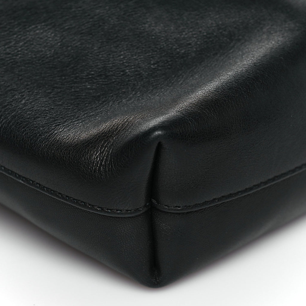 Lambskin Pochon Shoulder Bag Black