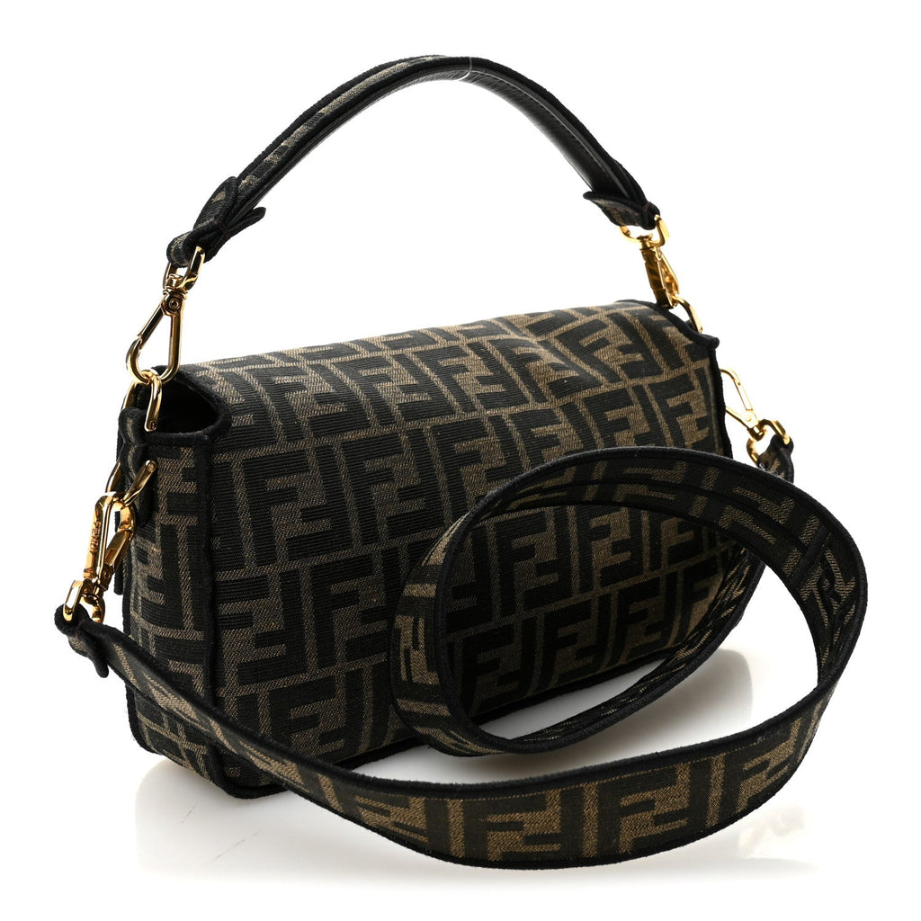 Fabric Jacquard FF 1974 Medium Baguette Tobacco Moro Black
