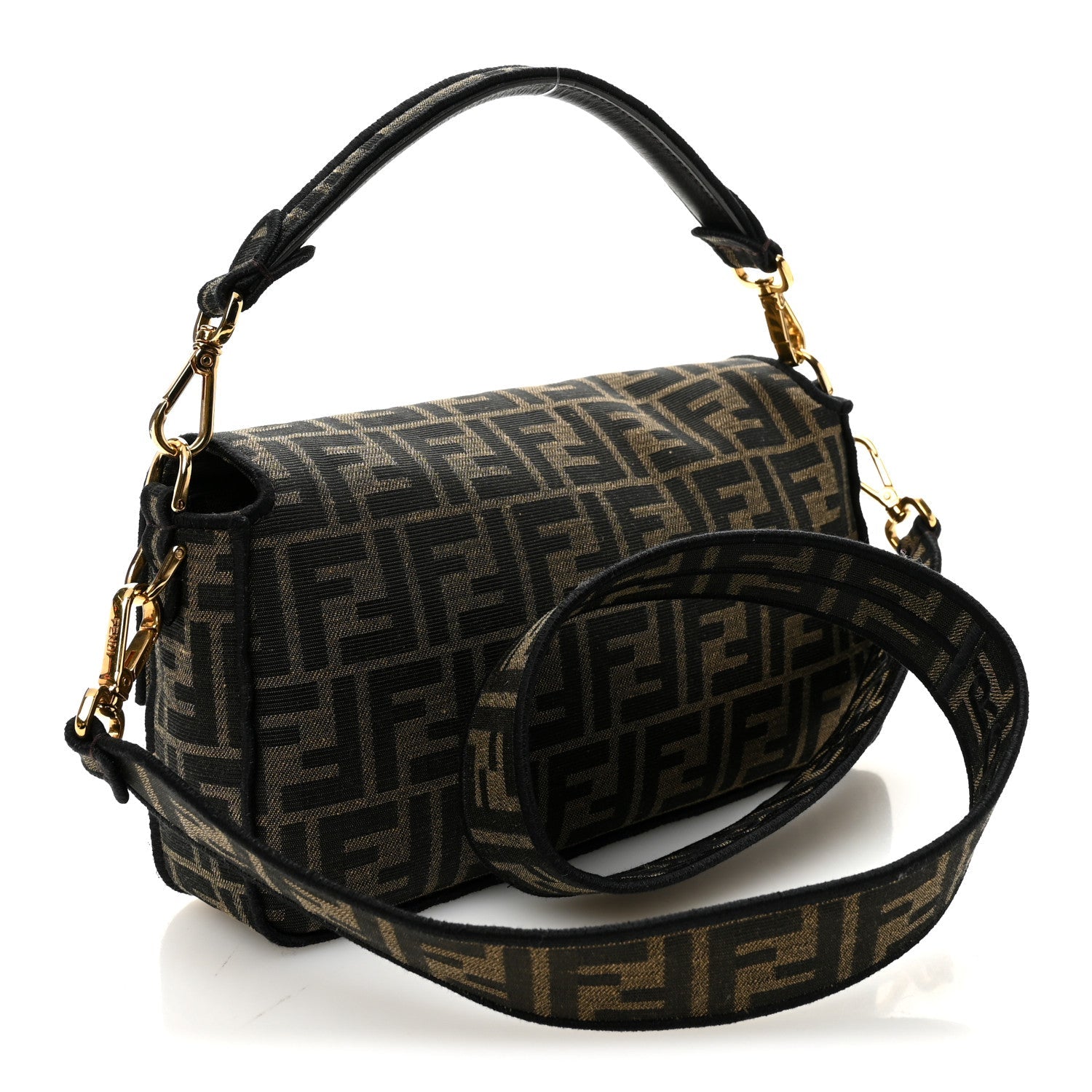 Fabric Jacquard FF 1974 Medium Baguette Tobacco Moro Black
