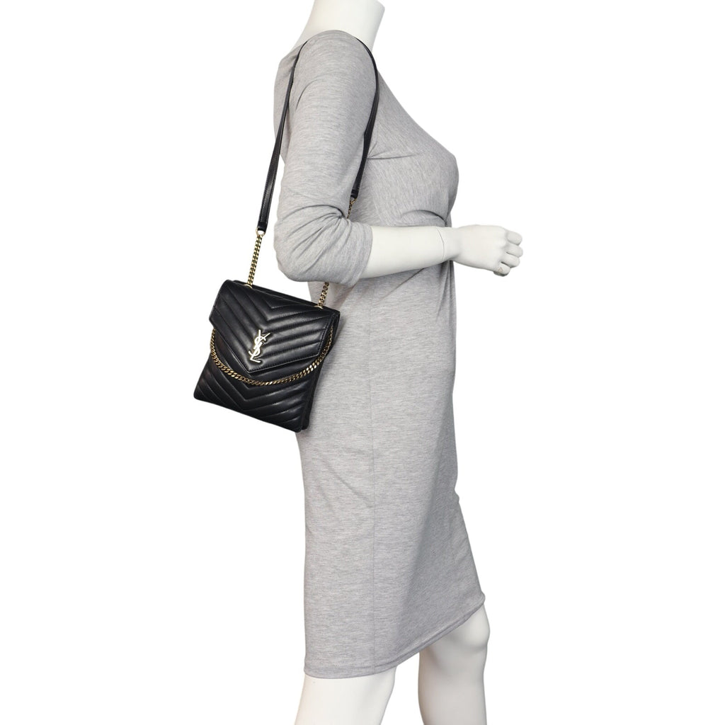Saint Laurent Matelasse Double Flap Vertical Bag