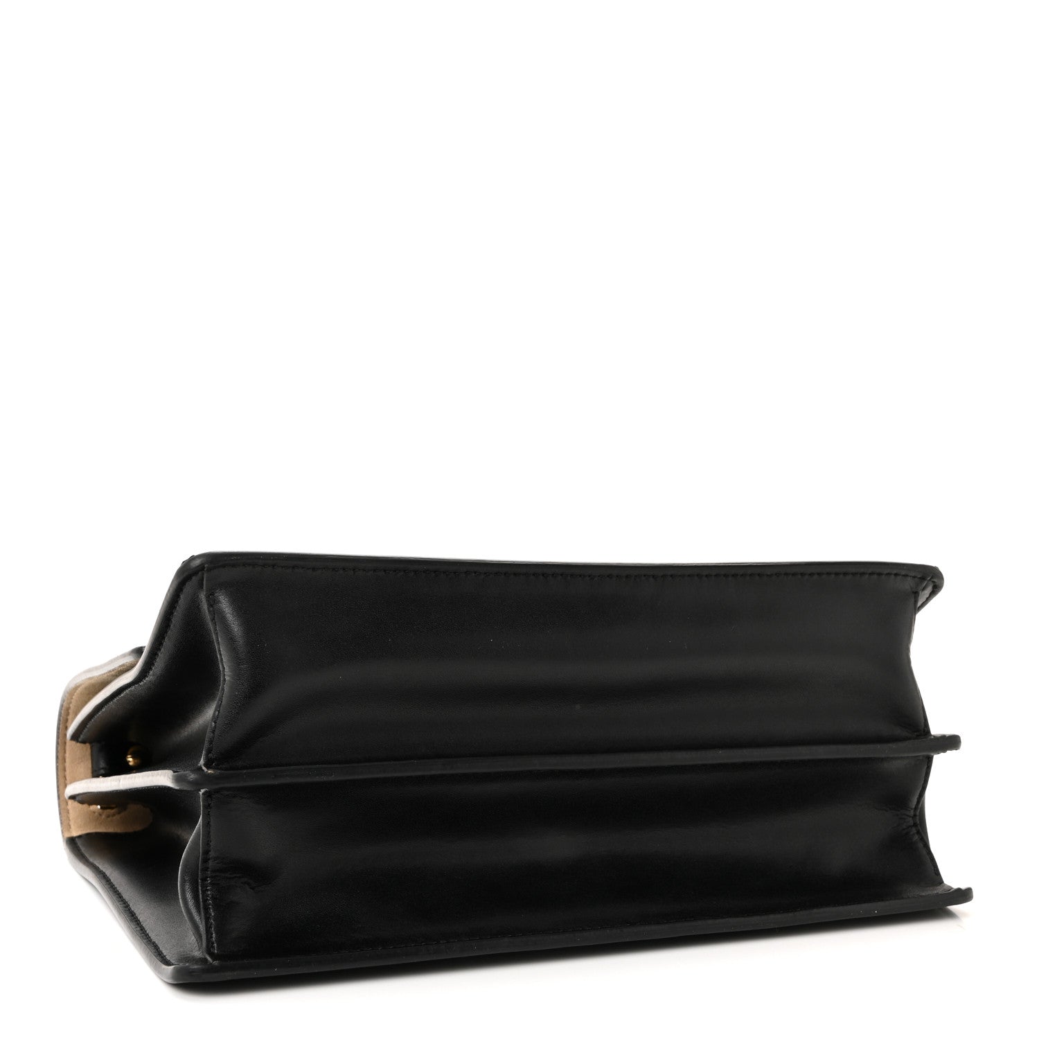 Vitello Liberty Lucido Metal Monster Eyes Studded Kan I Shoulder Bag Black