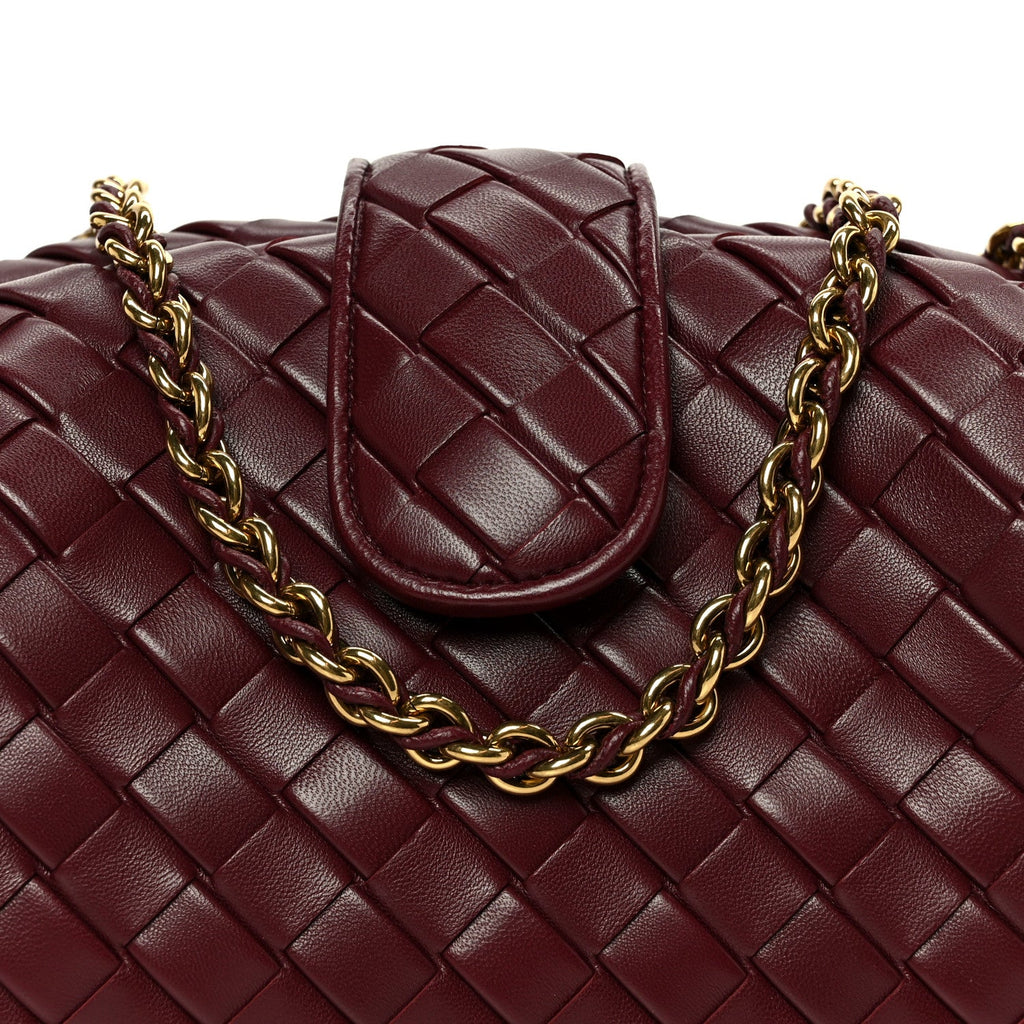 Nappa Intrecciato Teen The Lauren 1980 Clutch With Chain Barolo