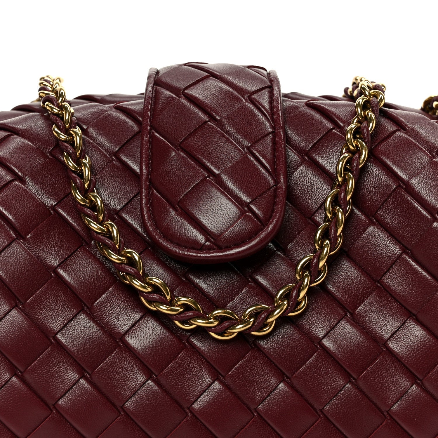Nappa Intrecciato Teen The Lauren 1980 Clutch With Chain Barolo