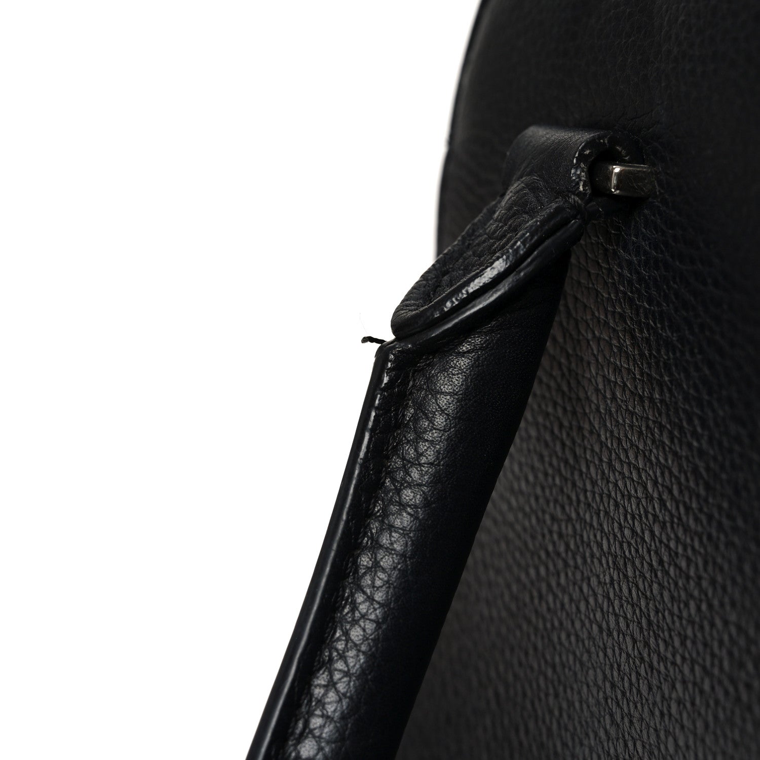 Drummed Calfskin Suede Double Zip Trapeze Black