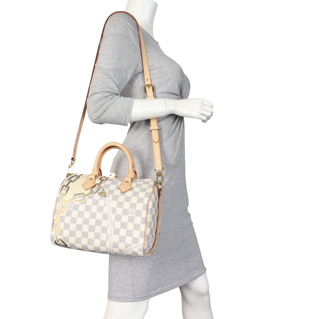 Louis Vuitton Speedy 25 Bandouliere Damier Azur Nautical Ropes