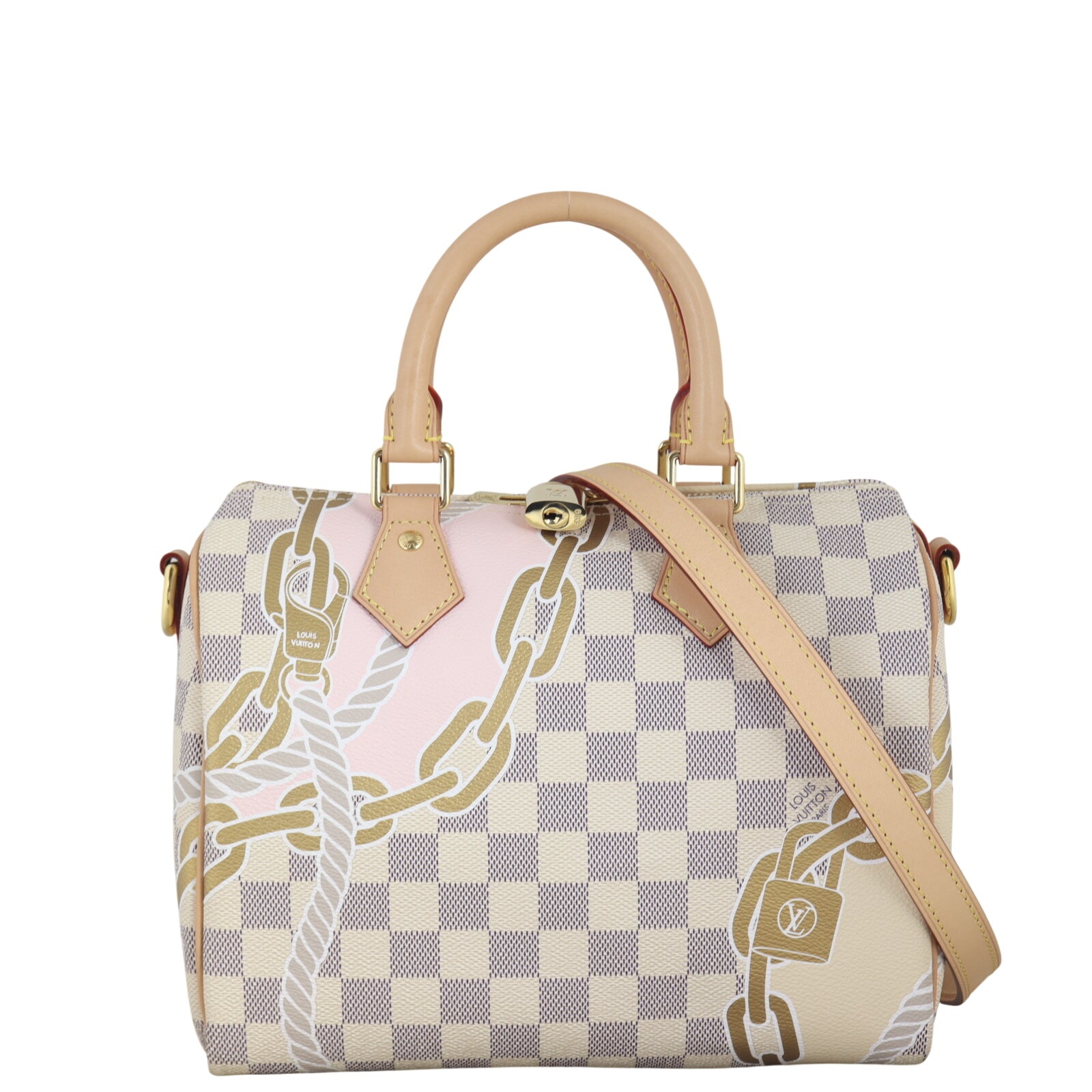 Louis Vuitton Speedy 25 Bandouliere Damier Azur Nautical Ropes