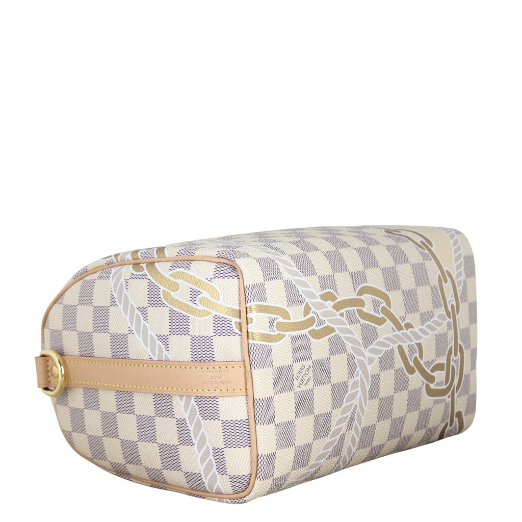Louis Vuitton Speedy 25 Bandouliere Damier Azur Nautical Ropes