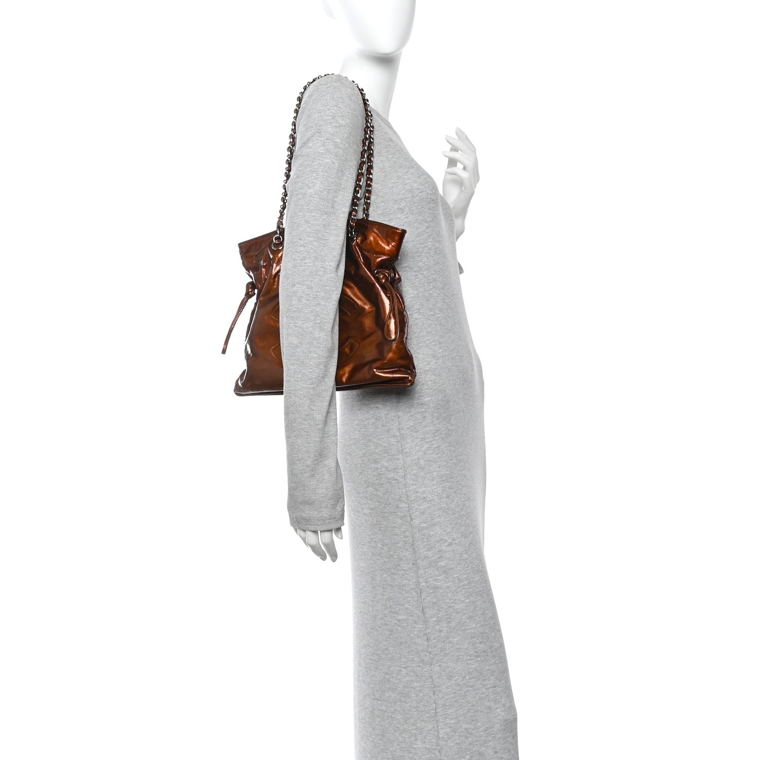 Patent Bonbons Shopper Tote Bronze