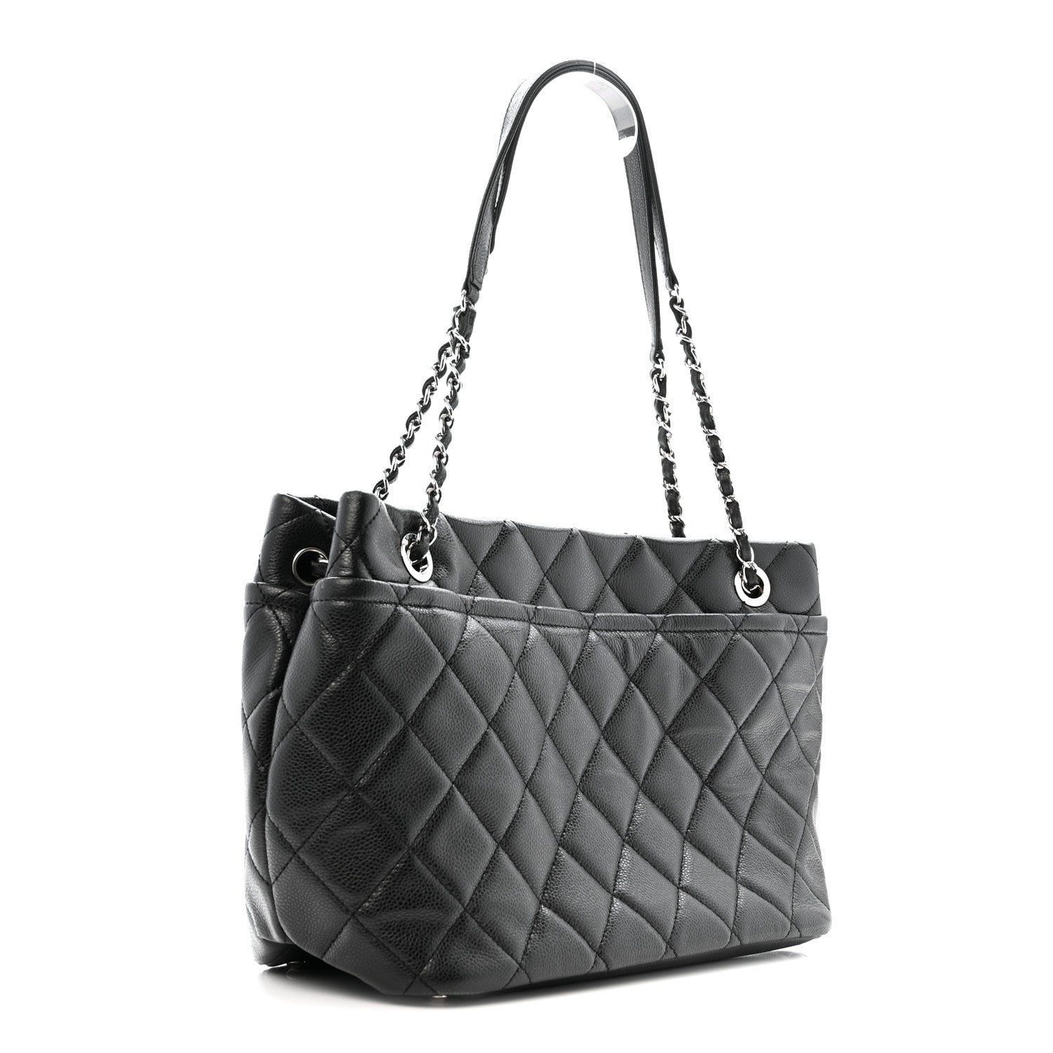 Caviar Quilted CC Timeless Soft Tote Black