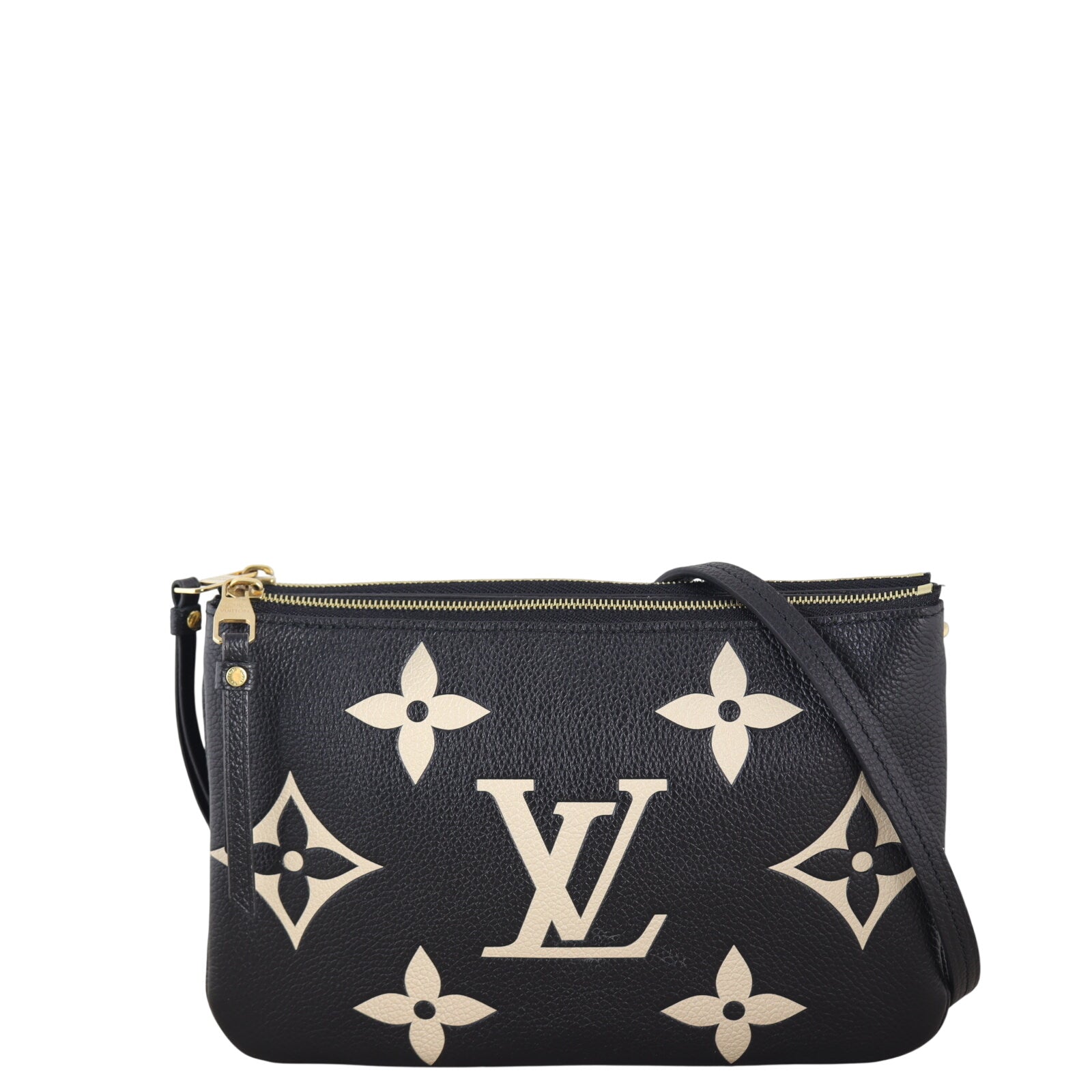 Louis Vuitton Double Zip Pochette Monogram Empreinte Giant Bicolour
