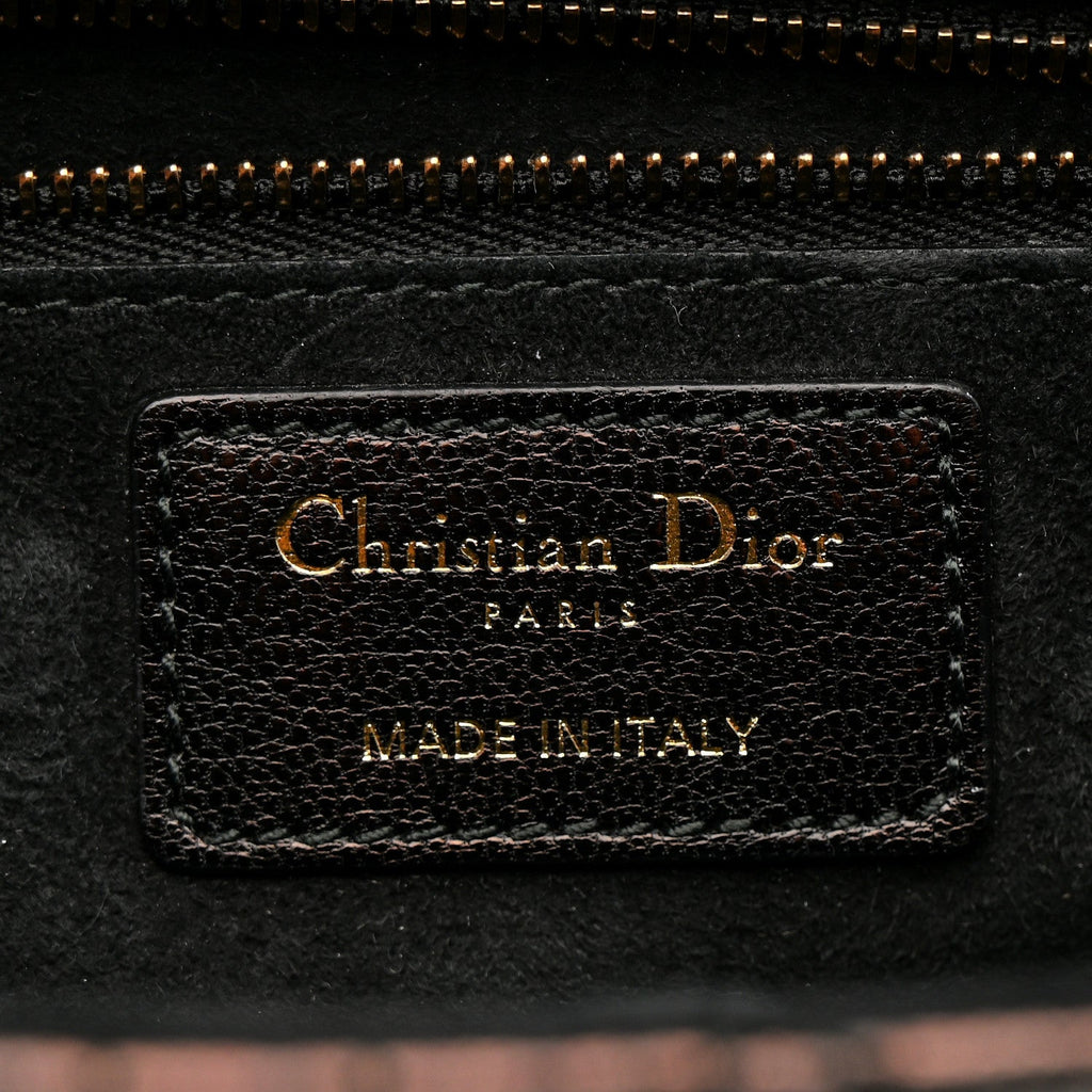Lambskin Cannage Large Dioraddict Flap J’Adior Strap Black