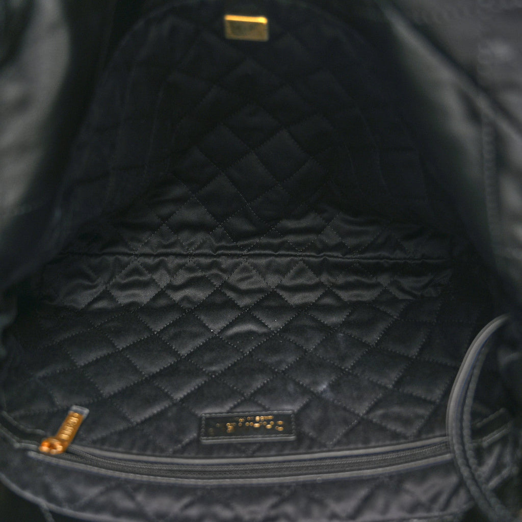 Shiny Calfskin Quilted Small Chanel 22 Black