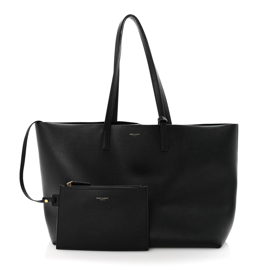 Calfskin Large Shopping Tote Black