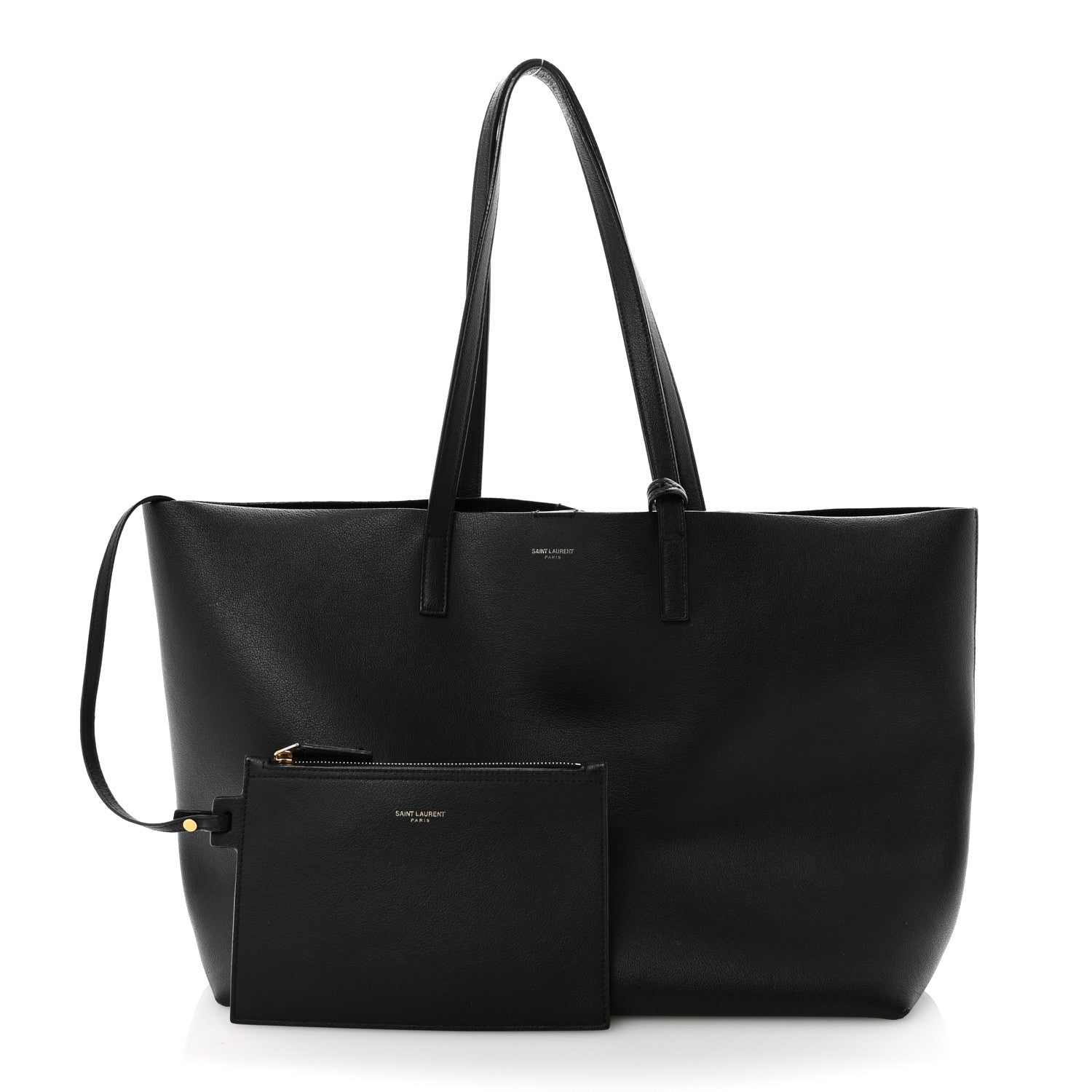 Calfskin Large Shopping Tote Black