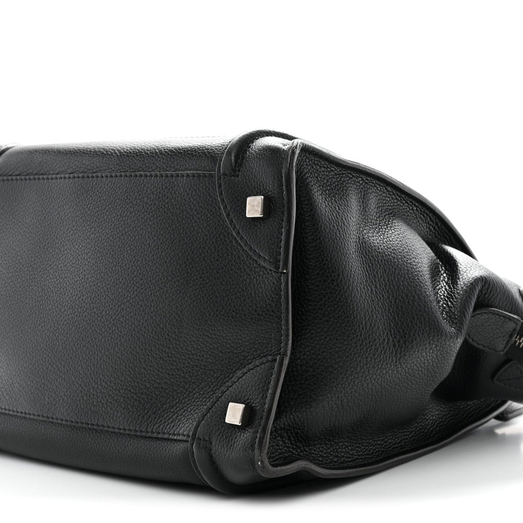 Drummed Calfskin Mini Luggage Black