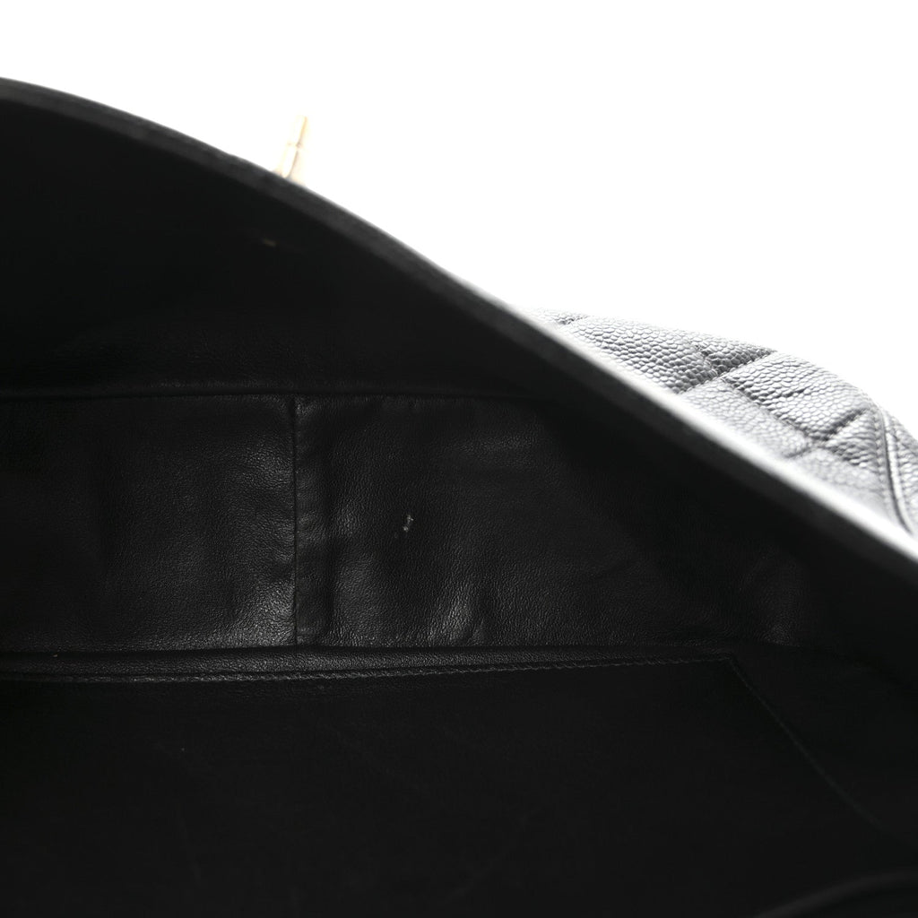 Caviar Quilted Jumbo Single Flap Black