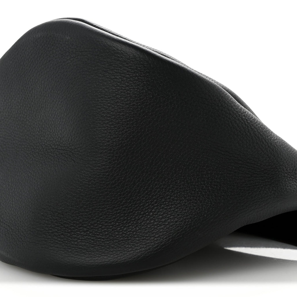 Grained Calfskin Large Slouchy Banana Bag Black