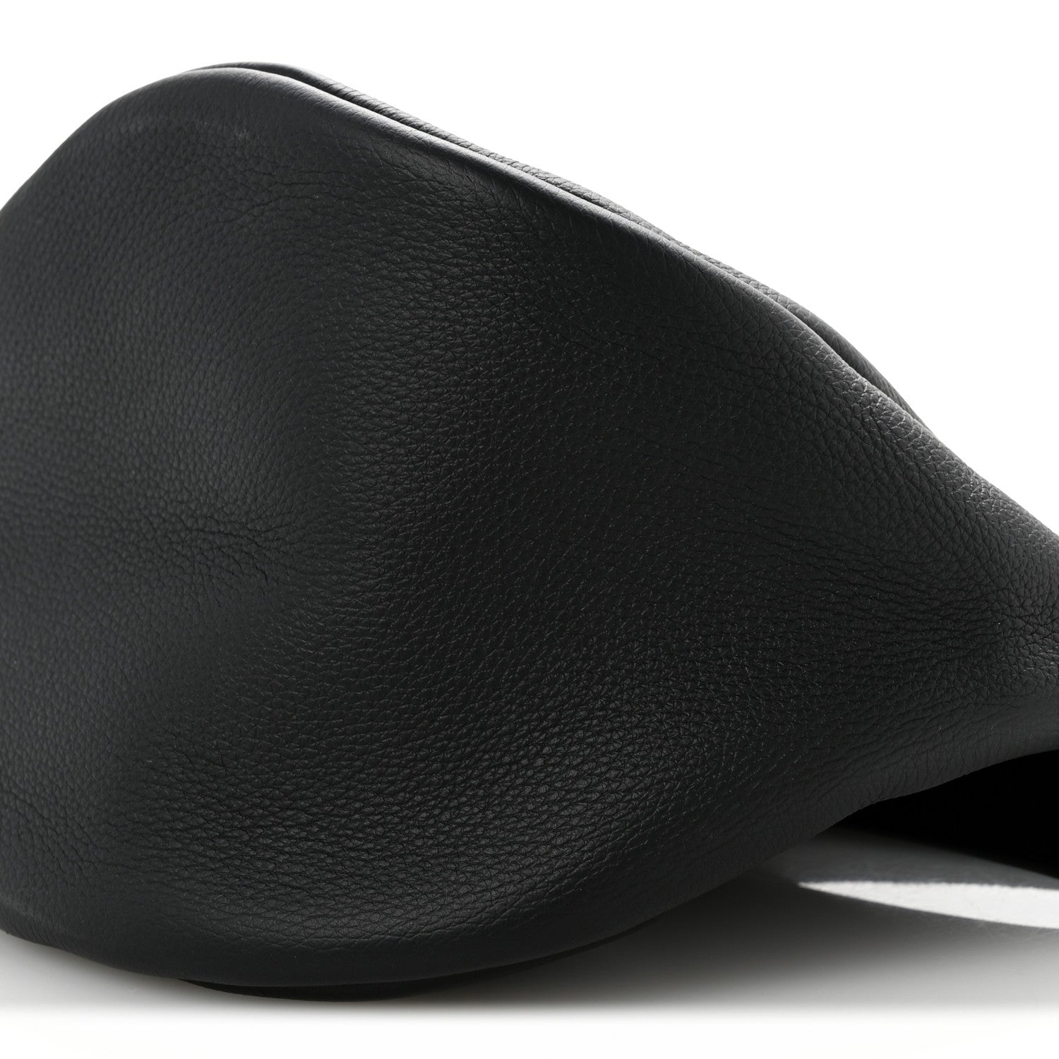 Grained Calfskin Large Slouchy Banana Bag Black