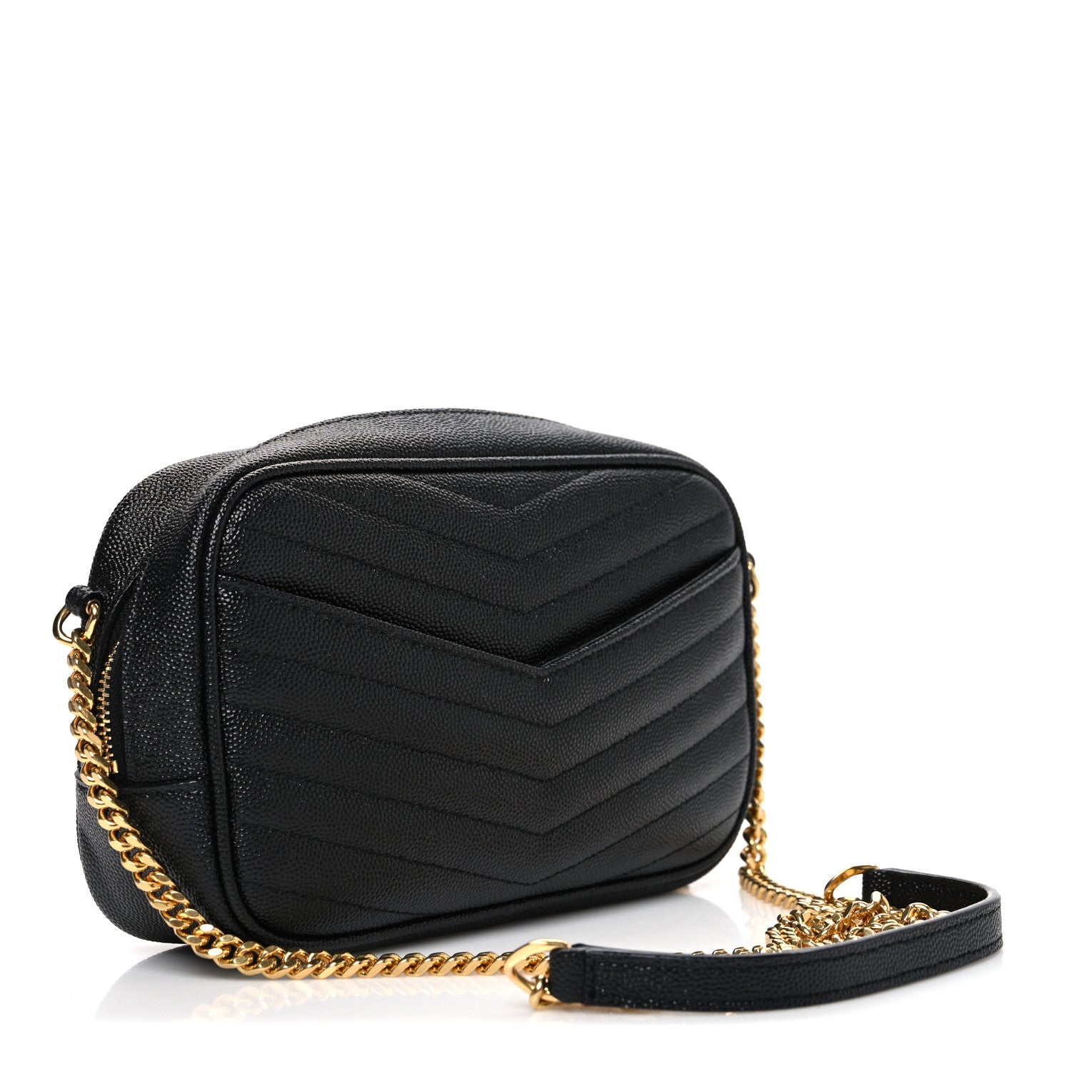 Grain De Poudre Matelasse Monogram Mini Lou Camera Bag Black