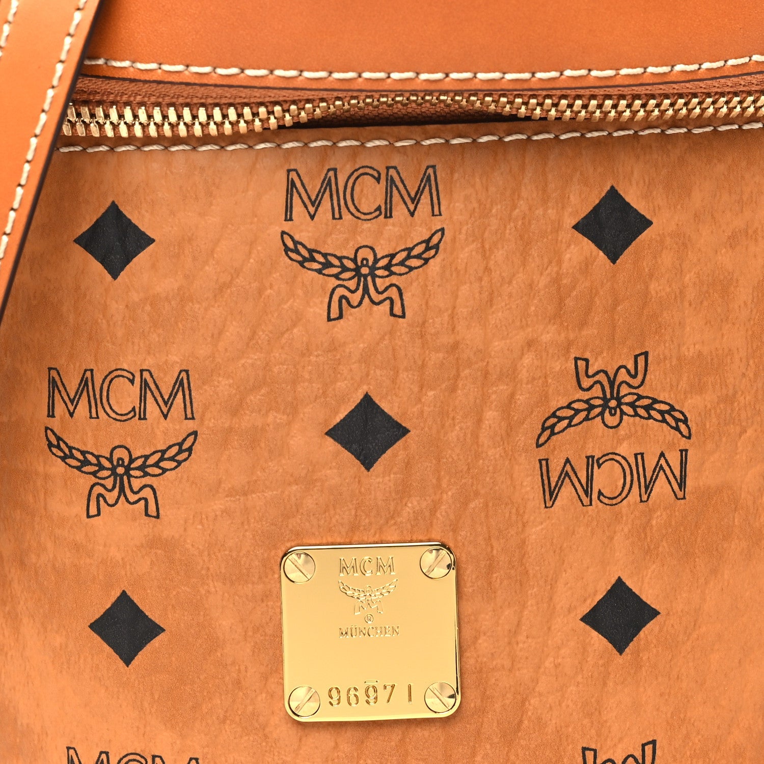 Visetos Small Cylinder Crossbody Bag Cognac
