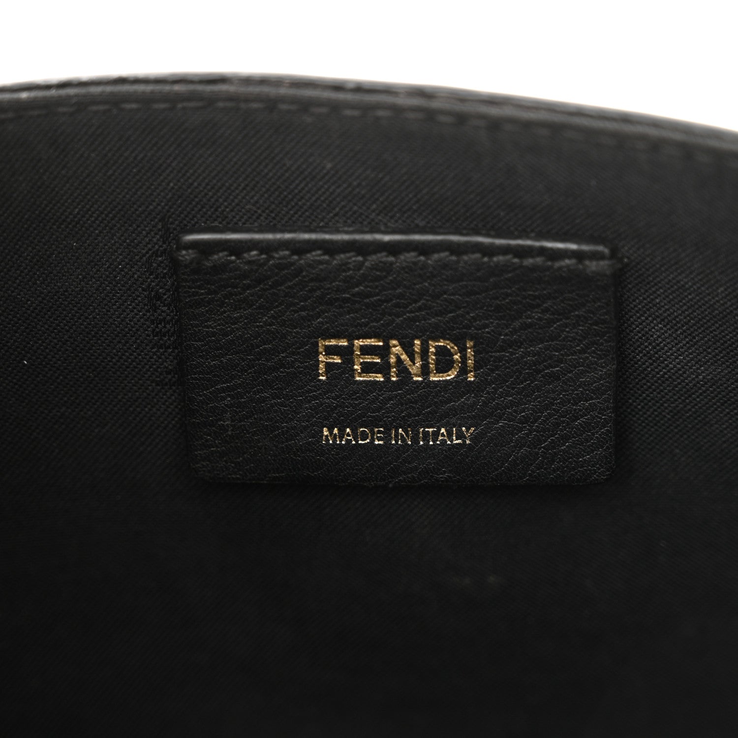 Vitello Liberty F is Fendi Bi-Color FF 1974 Embossed Envelope Belt Bag Maya Black