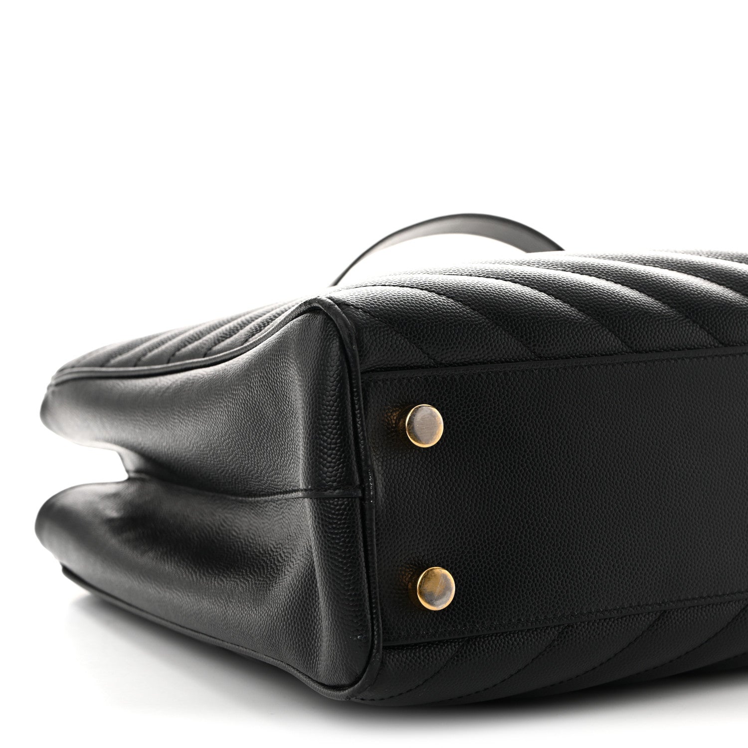 Grain De Poudre Matelasse Chevron Monogram Shopping Bag Black