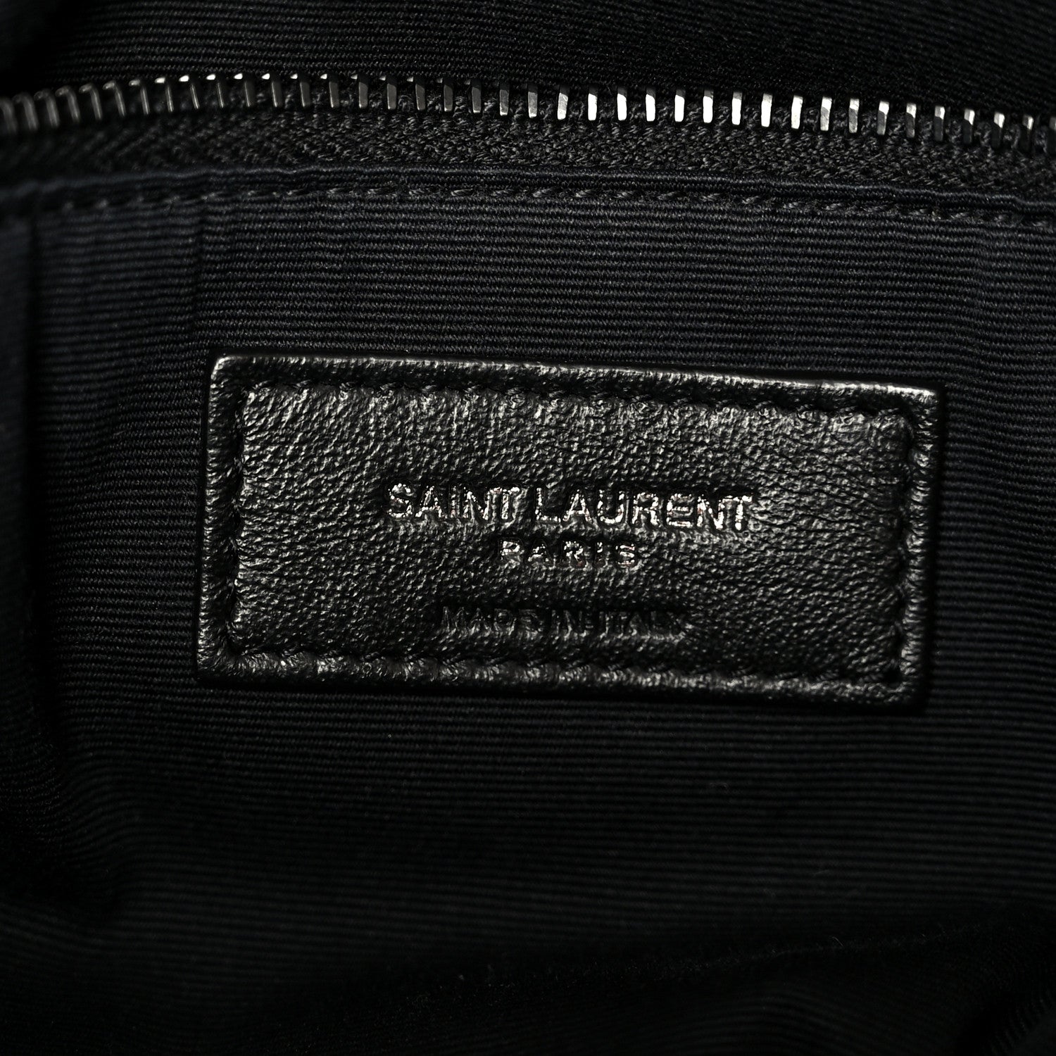 Lambskin Quilted Monogram Monochrome Medium Loulou Puffer Chain Satchel Black