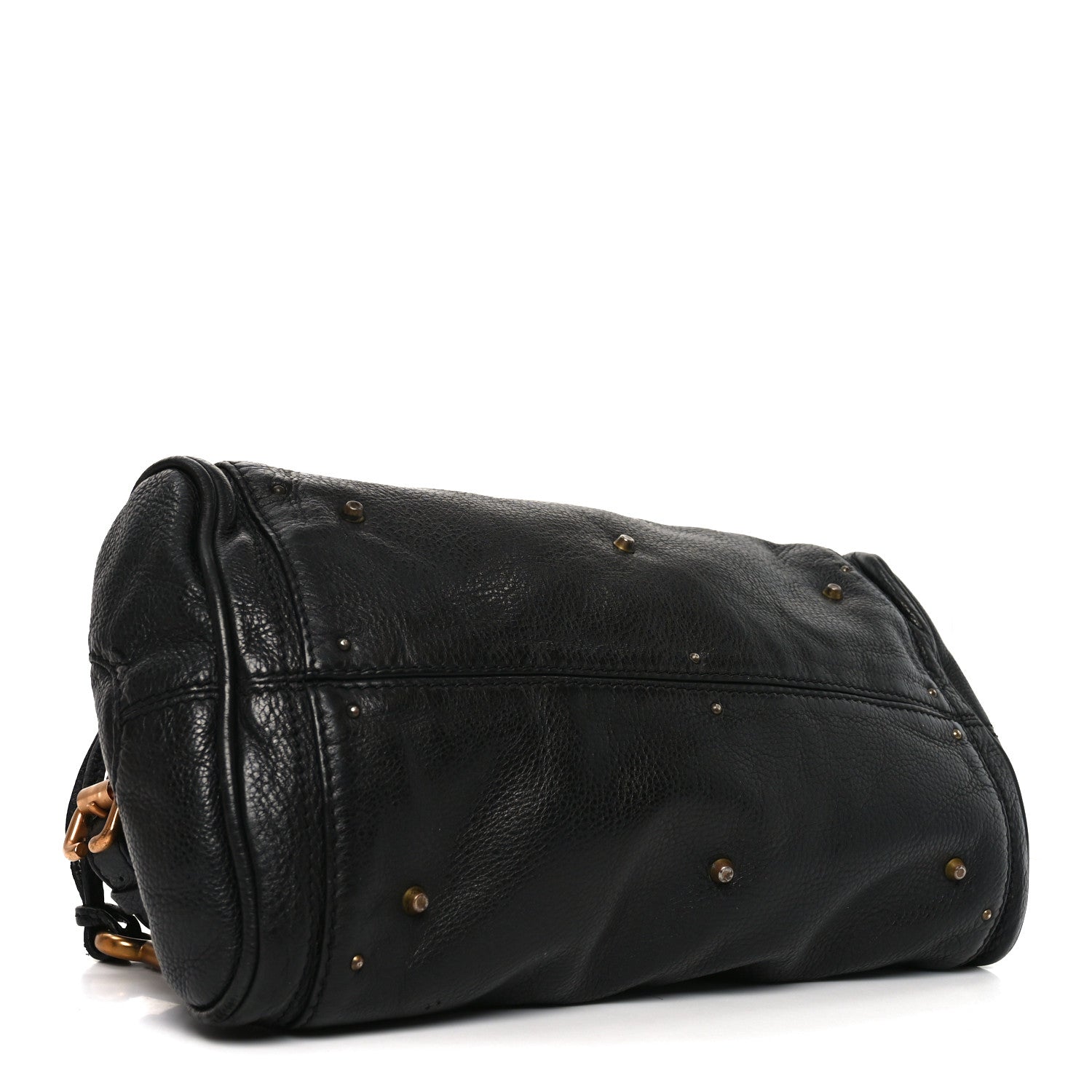 Calfskin Medium Paddington Satchel Black