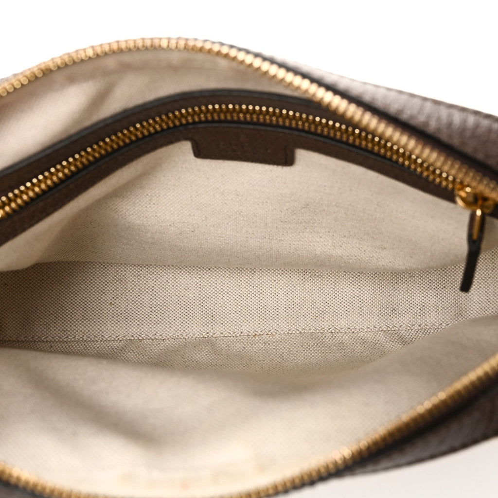 Monogram Jumbo GG Textured Dollar Calfskin Web Messenger Shoulder Bag Camel Ebony New Acero