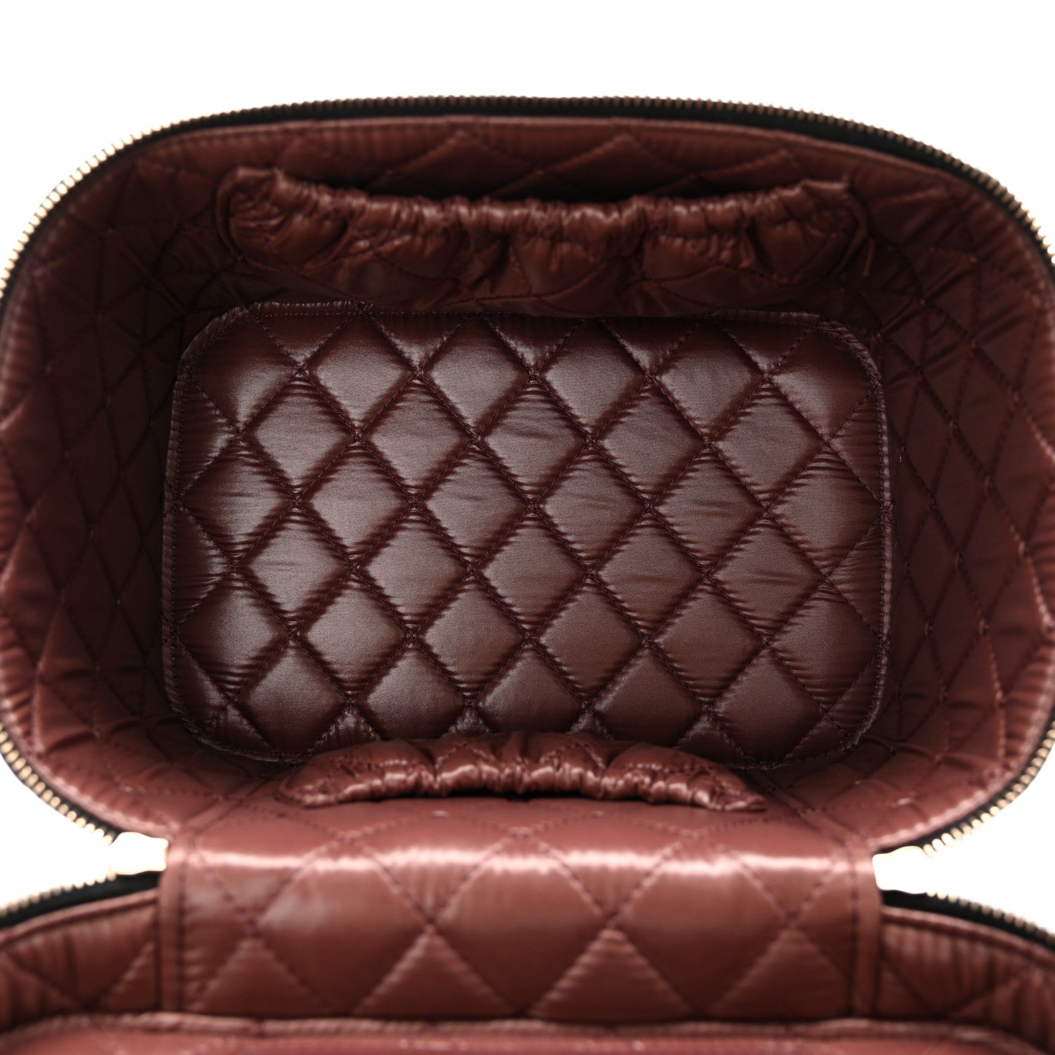 Caviar Quilted Large Vanity Pouch Black