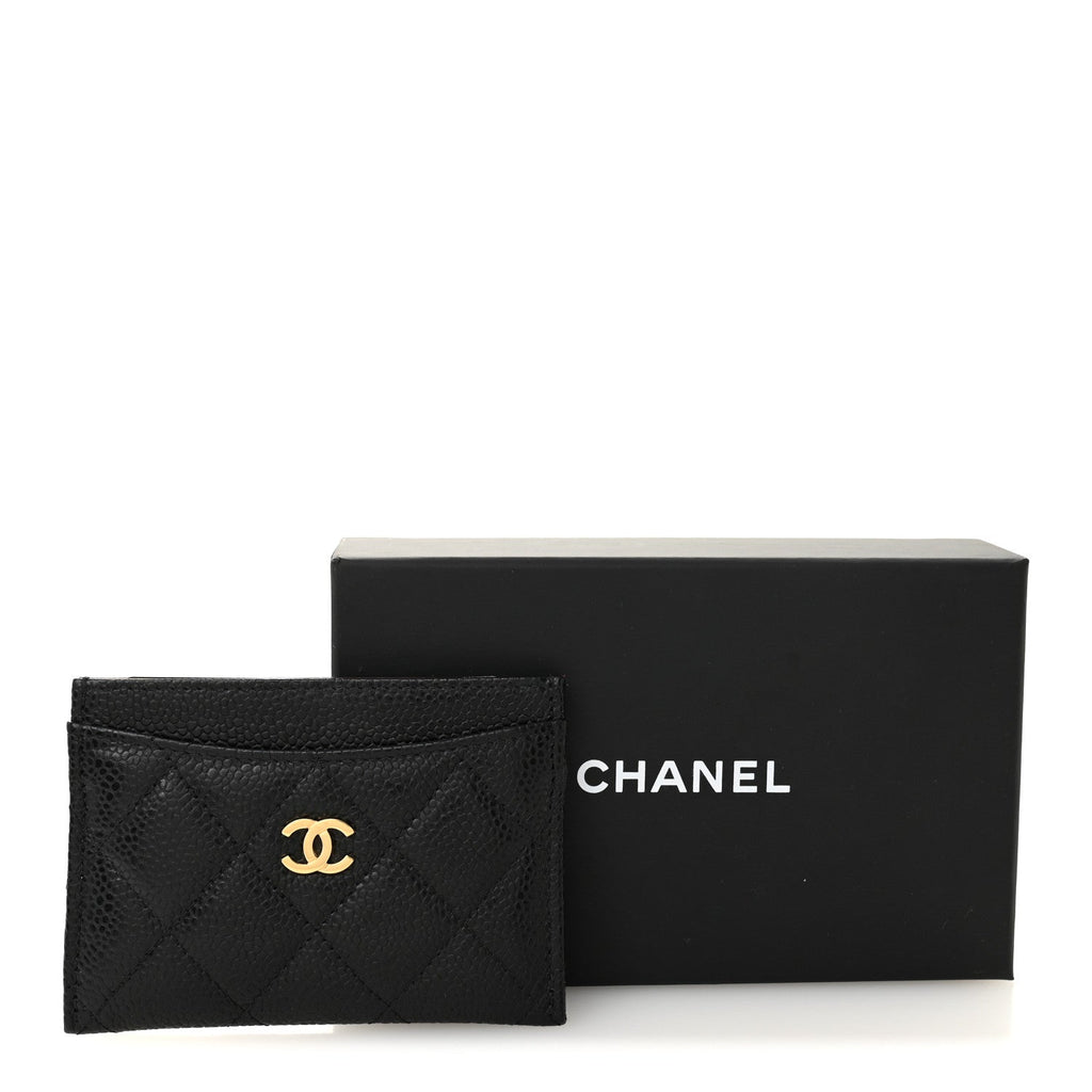 Caviar Quilted  Holder Black