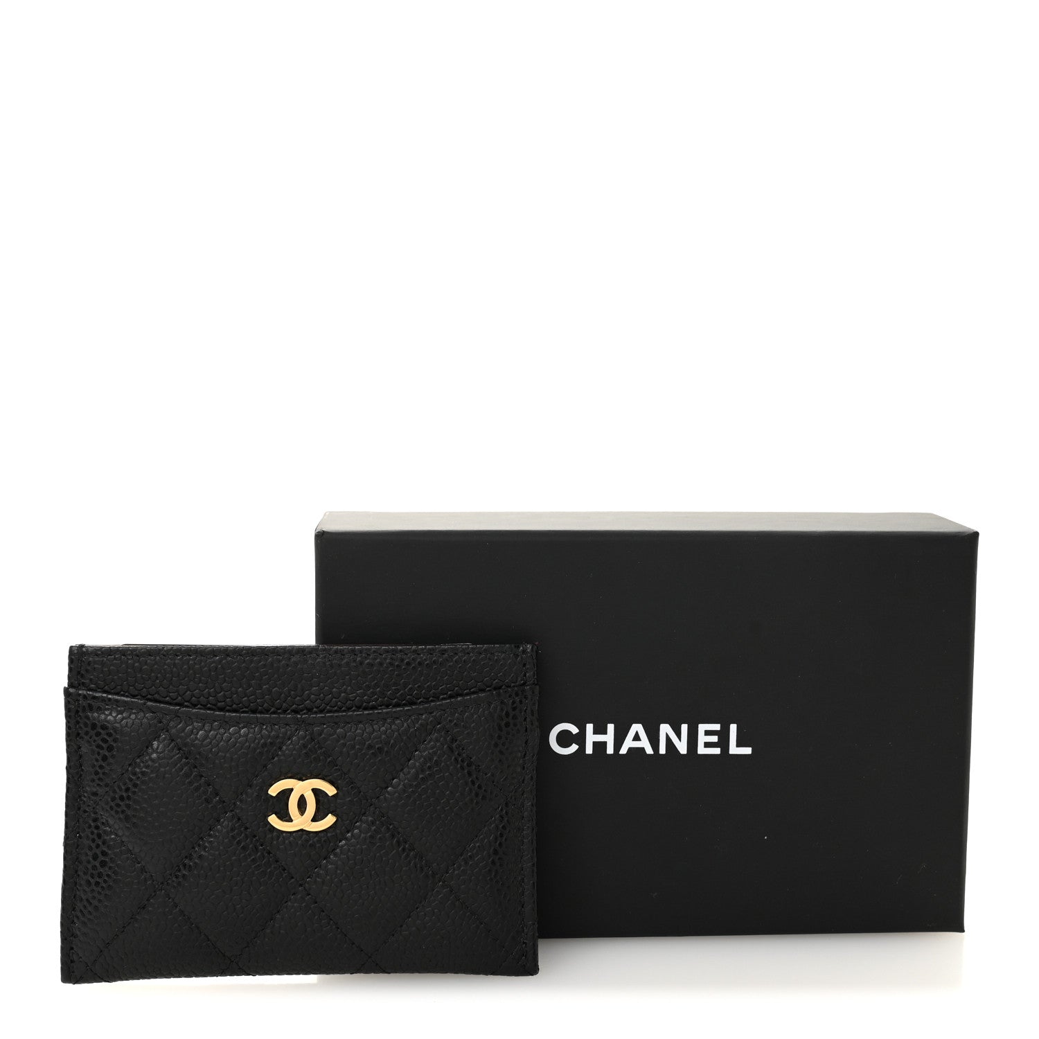 Caviar Quilted  Holder Black