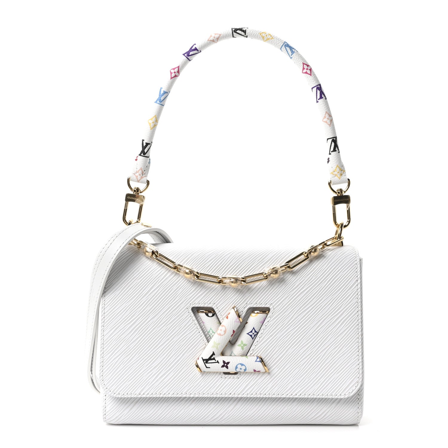 LV X TM Epi Twist MM Slim Shoulder Bag White