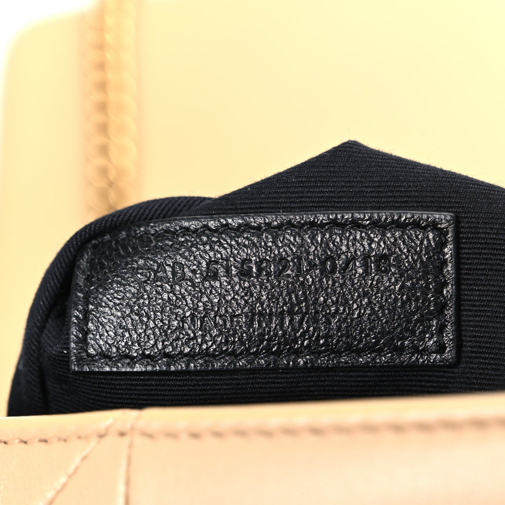 Lambskin Patchwork Monogram Medium Jamie Beige