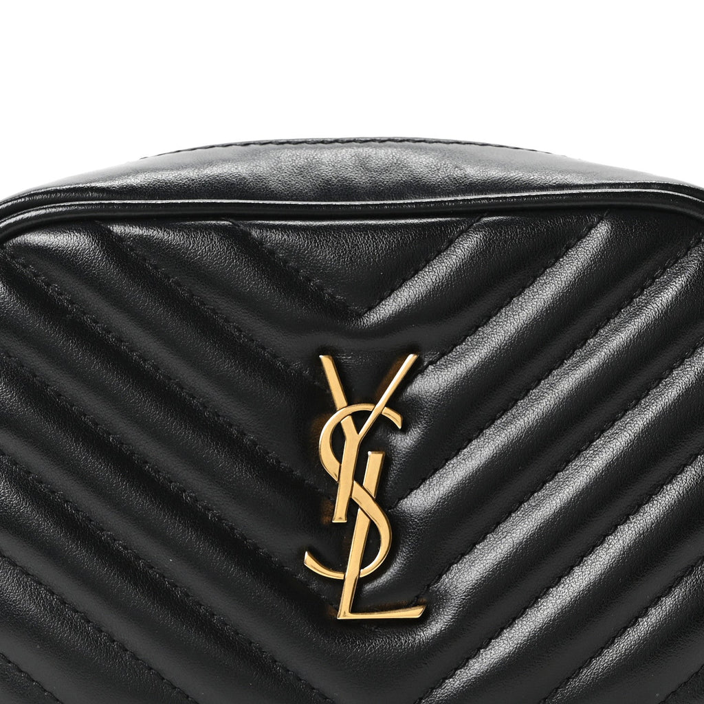 Calfskin Matelasse Monogram Lou Belt Bag Black