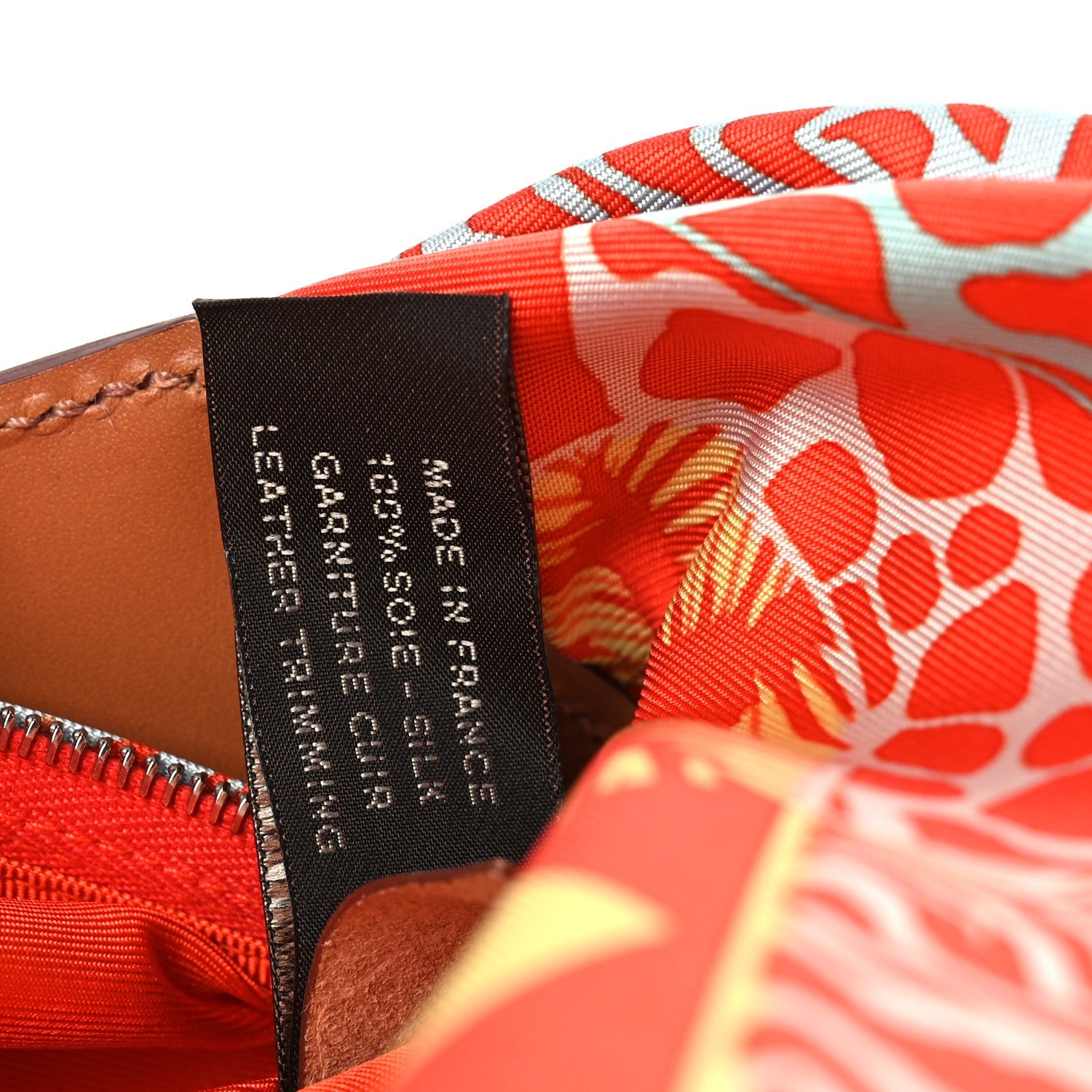 Silk Balusoie Vache Hunter La Promenade du Matin Bandana Bag Orange Poppy Fauve