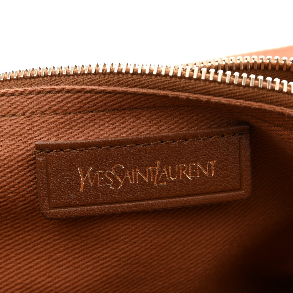 Calfskin Canvas Medium Muse Two Brown