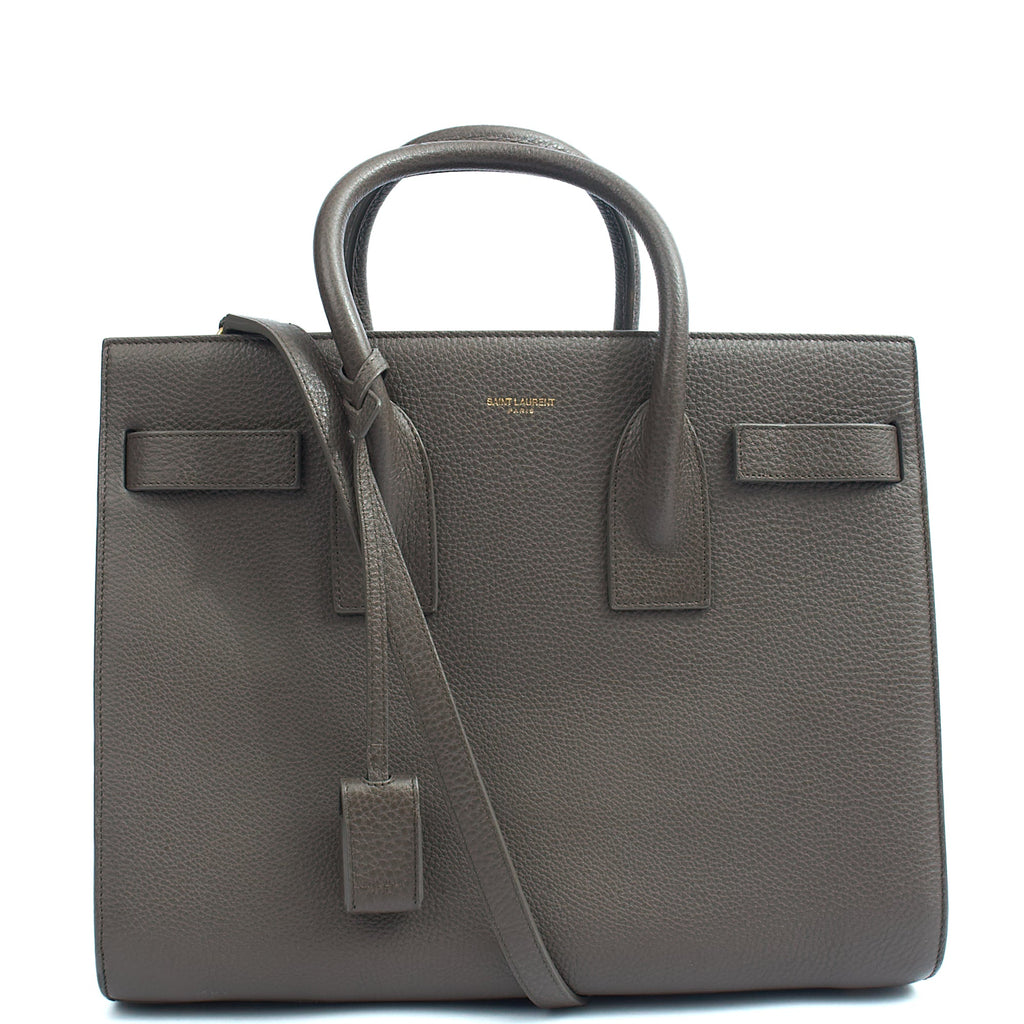 Saint Laurent Tote Sac de Jour in Taupe, Calfskin Leather