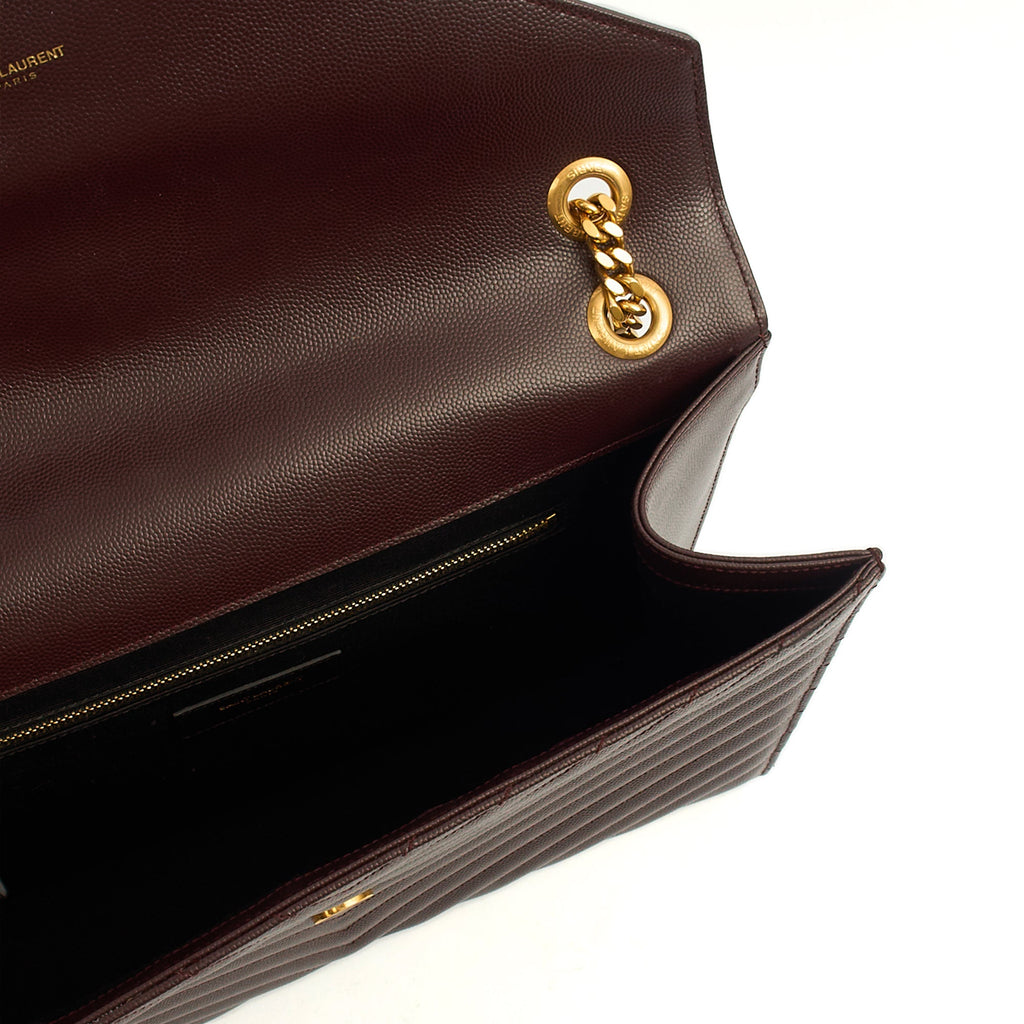 Saint Laurent Shoulder Bag Envelope - Large in Purple, Leather