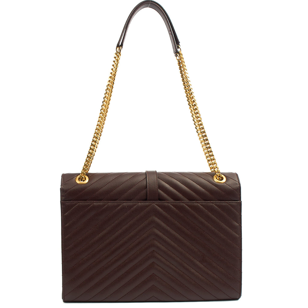 Saint Laurent Shoulder Bag Envelope - Large in Purple, Leather