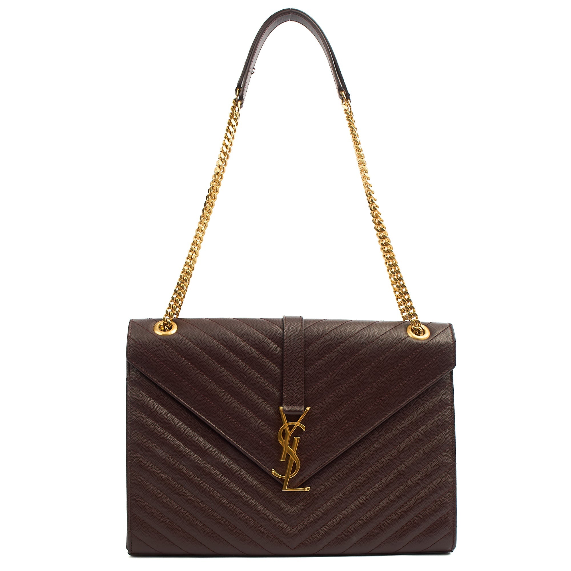 Saint Laurent Shoulder Bag Envelope - Large in Purple, Leather