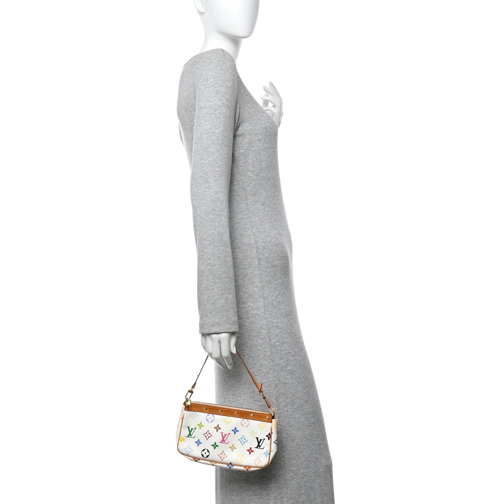 Monogram Multicolor Pochette Accessories White