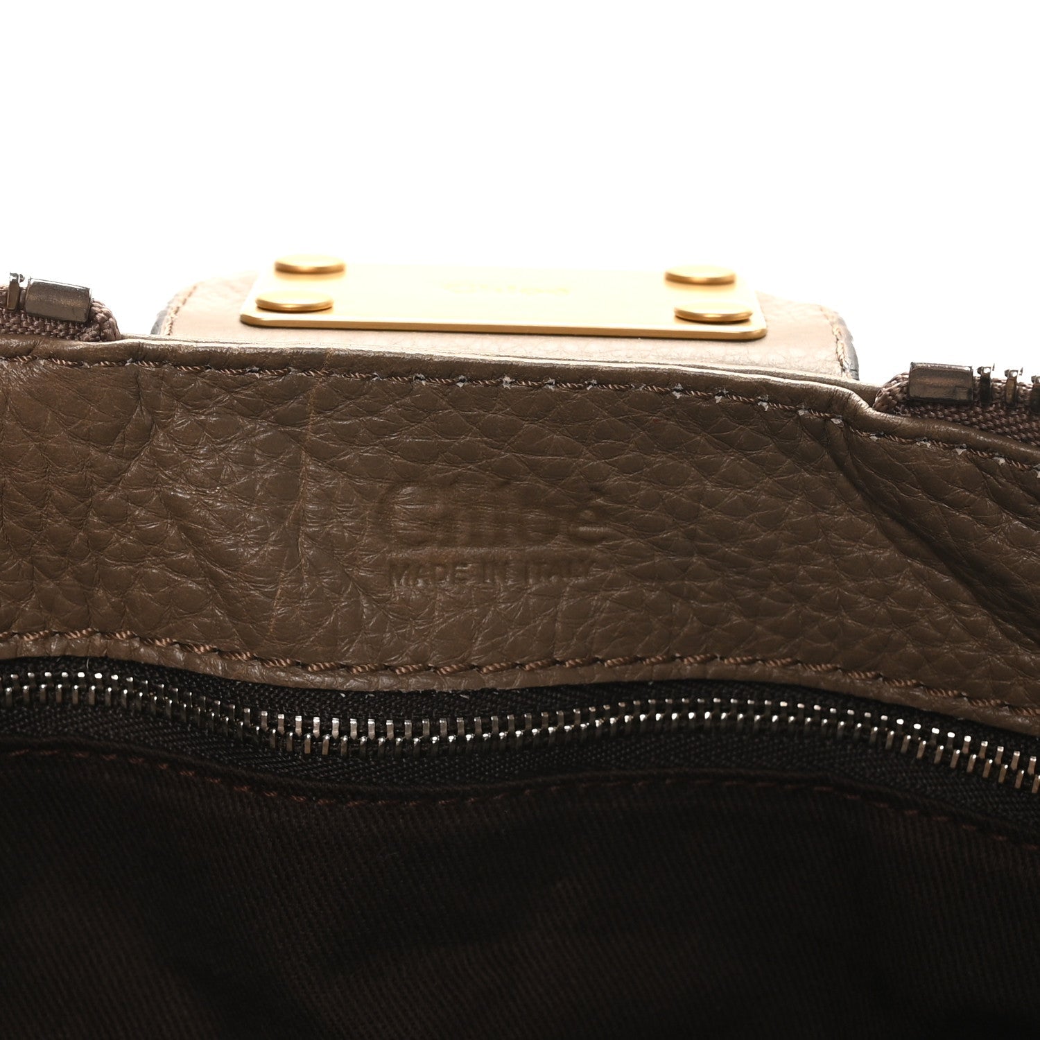 Calfskin Paddington Front Pocket Tote Souris