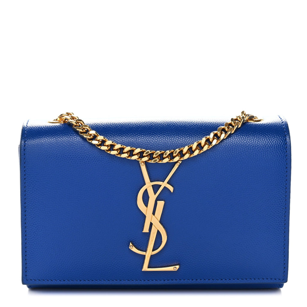 Grain De Poudre Small Classic Monogram Kate Satchel Royal Blue