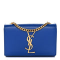 Grain De Poudre Small Classic Monogram Kate Satchel Royal Blue
