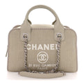 Canvas Deauville Small Bowling Bag Grey